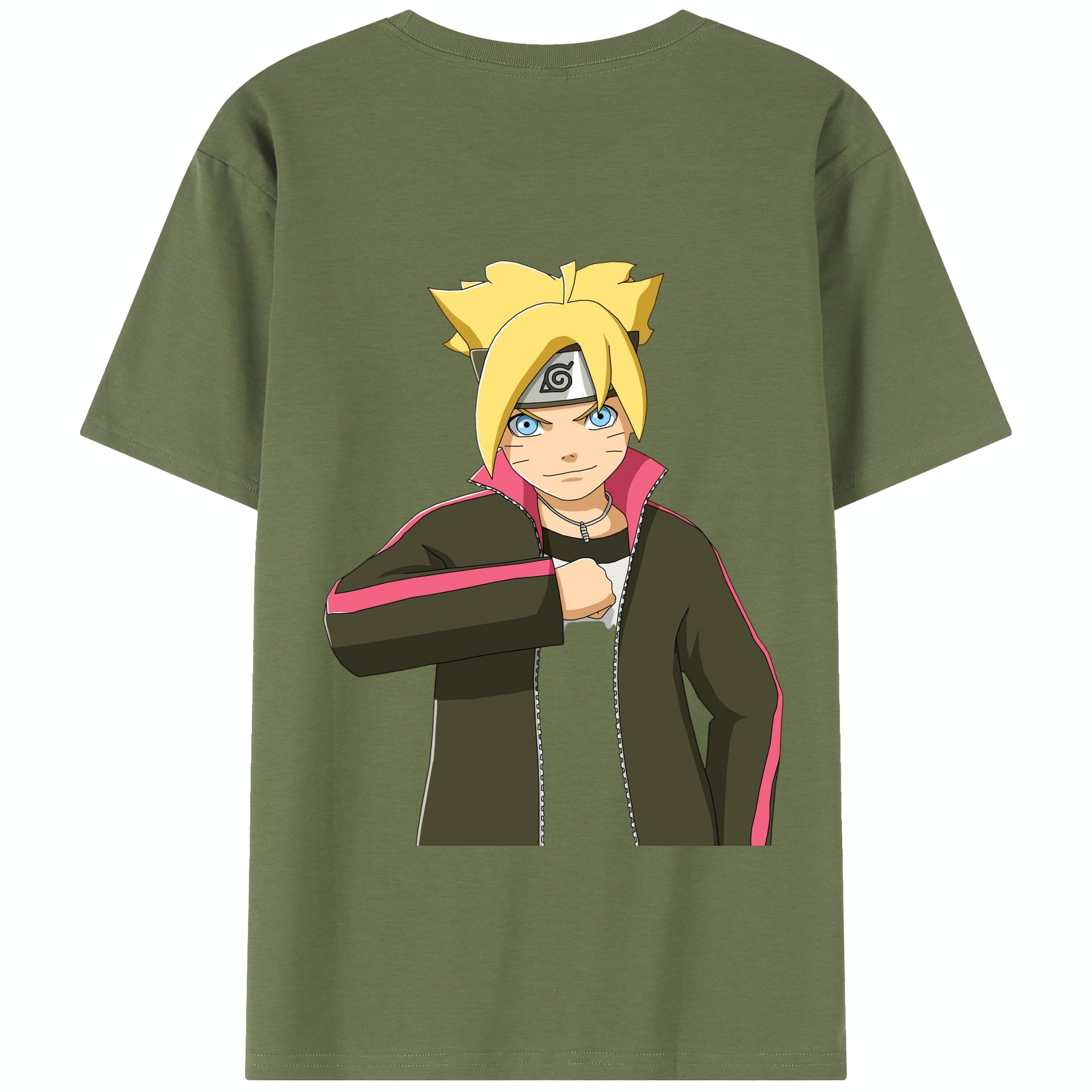 （画像用） NARUTO -ナルト- うずまき ボルト Uzumaki Boruto 綿100％半袖Tシャツ（背面プリント）